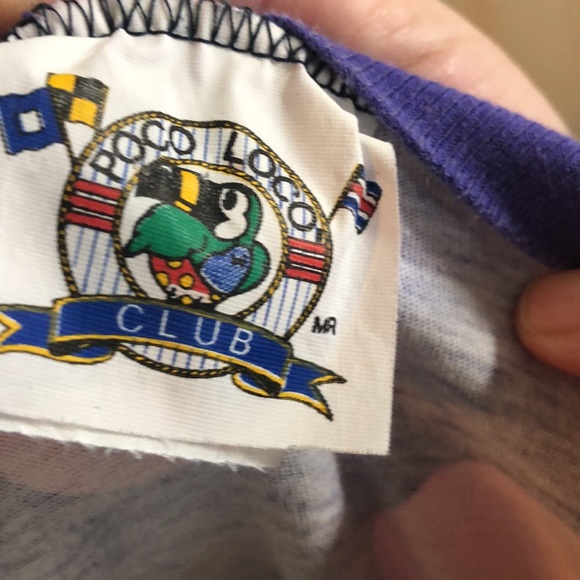 Vintage 90s polkadot bright bird shirt - Picture 7 of 8